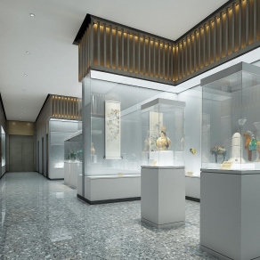 新中式博物馆3D模型下载